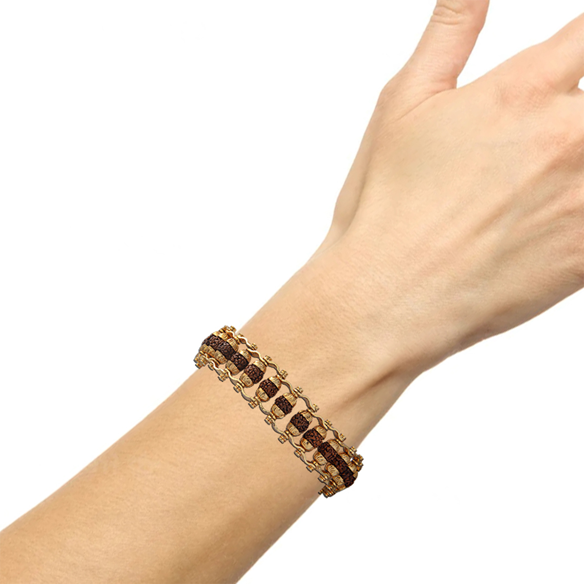 Buy Gold-Toned & Brown Bracelets & Bangles for Women by MAHI Online |  Ajio.com