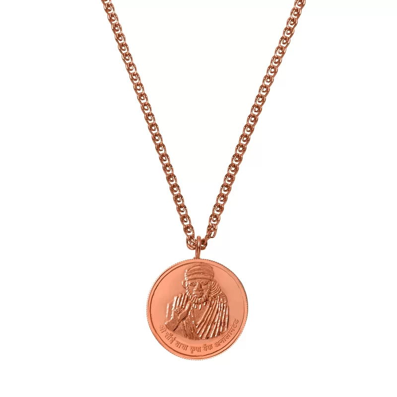 Pray Everyday Sai Baba Pendant, Pre-energize Copper Pendant for Ladies and Children