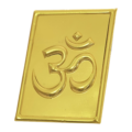 "Om" Golden Plated Copper Base Yantra