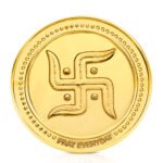 Sacred Swastik Gold Plated Coin symbol of prosperity and good fortune